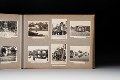 A photo album with sights, landmarks and people of Shanghai, 19/20th C.