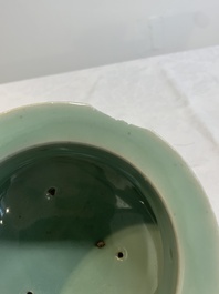 A Chinese Longquan celadon tripod censer, Southern Song