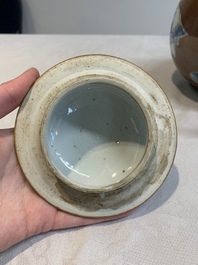 A large Chinese Imari-style capucin-brown-ground teapot and cover, Qianlong