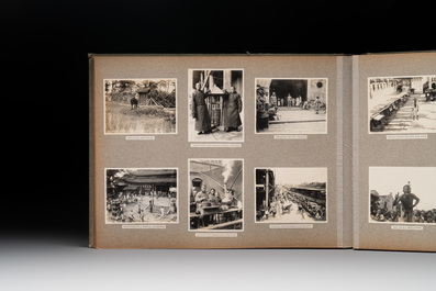 A photo album with sights, landmarks and people of Shanghai, 19/20th C.