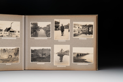 A photo album with sights, landmarks and people of Shanghai, 19/20th C.