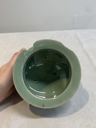 A Chinese Longquan celadon tripod censer, Southern Song