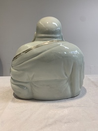 Four Chinese famille rose Milefo Buddhas, Wan Tongshun 萬同順 mark, 20th C.
