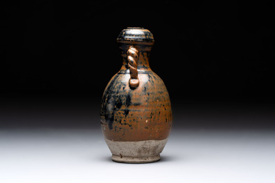 A Chinese brown-glazed vase and a black-glazed jar, Song/Ming