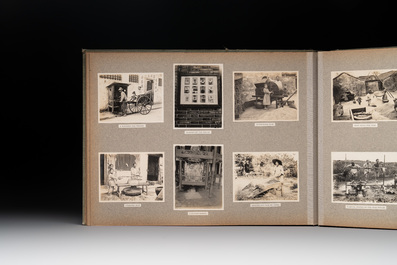 A photo album with sights, landmarks and people of Shanghai, 19/20th C.