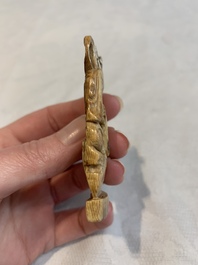 Four Chinese ivory carvings, 18th C.