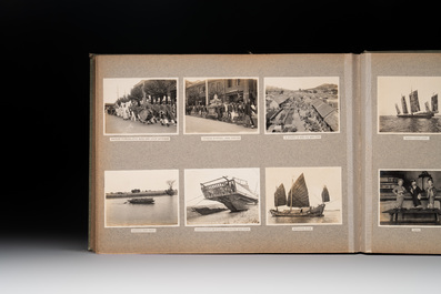 A photo album with sights, landmarks and people of Shanghai, 19/20th C.