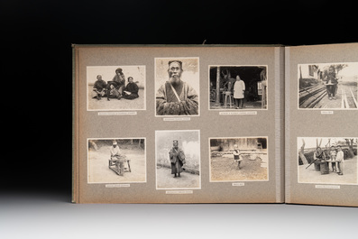 A photo album with sights, landmarks and people of Shanghai, 19/20th C.