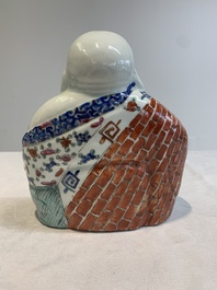 Four Chinese famille rose Milefo Buddhas, Wan Tongshun 萬同順 mark, 20th C.