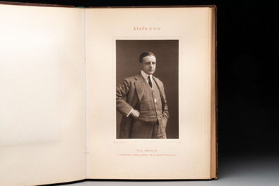 A commemorative book for foreign participators of the Brussels International Exhibition, dated 1910
