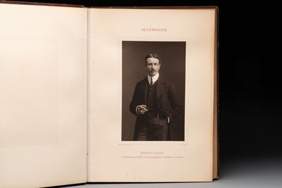 A commemorative book for foreign participators of the Brussels International Exhibition, dated 1910