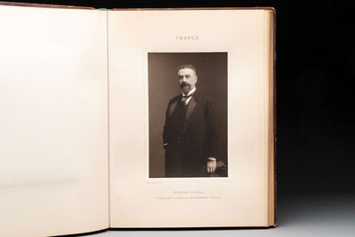 A commemorative book for foreign participators of the Brussels International Exhibition, dated 1910