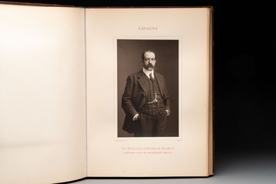 A commemorative book for foreign participators of the Brussels International Exhibition, dated 1910