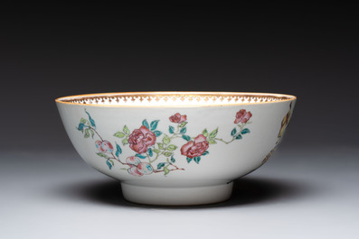 A rare Chinese famille rose 'Scotsmen' bowl, Qianlong, ca. 1745