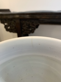A Chinese blue and white 'river landscape' censer, 18th C.