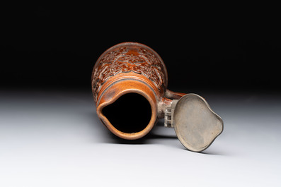 A Beauvais stoneware tankard, France, 19th C.