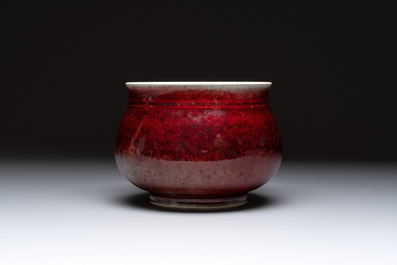 A large Chinese langyao-style copper-red censer, 19/20th C.