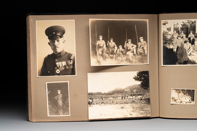 Two photo albums of a Japanese military academy and military operations in China, 1st half 20th C.