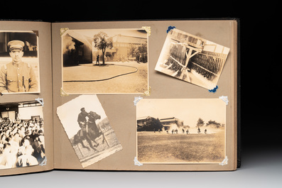 Two photo albums of a Japanese military academy and military operations in China, 1st half 20th C.