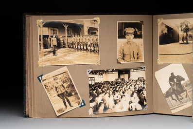 Two photo albums of a Japanese military academy and military operations in China, 1st half 20th C.