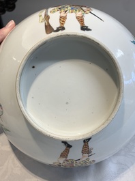 A rare Chinese famille rose 'Scotsmen' bowl, Qianlong, ca. 1745
