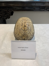 A Tibetan 'kapala' or skull-bowl, 19th C.