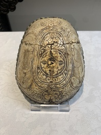 A Tibetan 'kapala' or skull-bowl, 19th C.