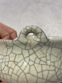 A Chinese ge-type tripod censer, 18/19th C.
