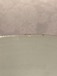 Two Chinese famille rose armorial dishes with the arms of Willes impaling Broster and the arms of Dobree impaling De Havilland, Yongzheng/Qianlong