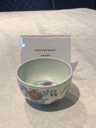 A Chinese doucai 'mandarin ducks' bowl, Chenghua mark, probably Qing
