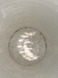 A large and extremely rare Chinese grisaille vase, signed Wang Xiaofan 王曉凡, Jiangxi Ciye Gongsi 江西瓷業公司 mark, dated 1950