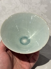 A Chinese qingbai lobed bowl, Song