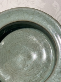 A Chinese Longquan celadon brush washer, Song or later
