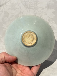 A Chinese qingbai lobed bowl, Song