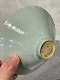 A Chinese qingbai lobed bowl, Song