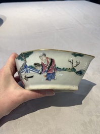 A collection of eight Chinese famille rose wares, 19th C.