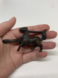 Seven various Chinese metal and cloisonn&eacute; locks, Qing