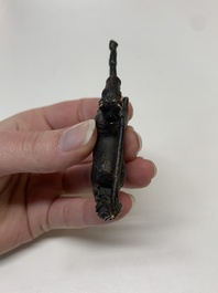 Seven various Chinese metal and cloisonn&eacute; locks, Qing