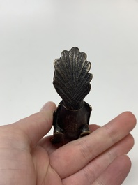 Seven various Chinese metal and cloisonn&eacute; locks, Qing