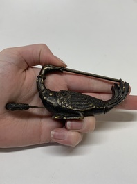 Seven various Chinese metal and cloisonn&eacute; locks, Qing
