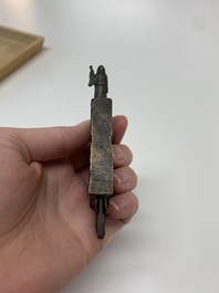 Seven various Chinese metal and cloisonn&eacute; locks, Qing