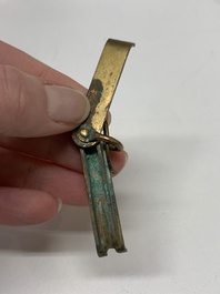 Seven various Chinese metal and cloisonn&eacute; locks, Qing