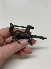 Seven various Chinese metal and cloisonn&eacute; locks, Qing