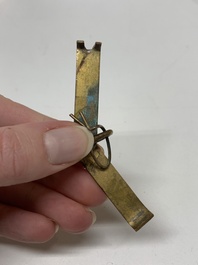 Seven various Chinese metal and cloisonn&eacute; locks, Qing