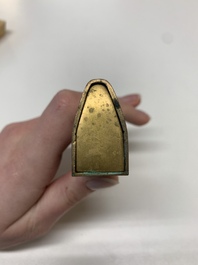 Seven various Chinese metal and cloisonn&eacute; locks, Qing