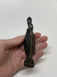 Seven various Chinese metal and cloisonn&eacute; locks, Qing