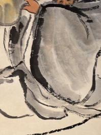 Qi Baishi 齊白石 (1864-1957): 'Drunk man', ink and colour on paper