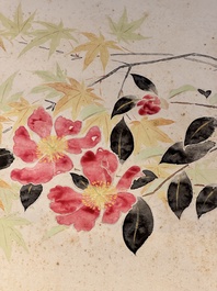 Chen Zifen 陳子奮 (1898-1976): 'Flowers', ink and colour on paper