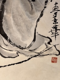 Qi Baishi 齊白石 (1864-1957): 'Drunk man', ink and colour on paper
