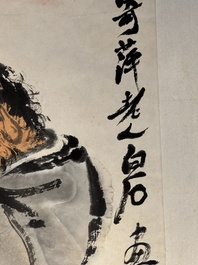 Qi Baishi 齊白石 (1864-1957): 'Drunk man', ink and colour on paper